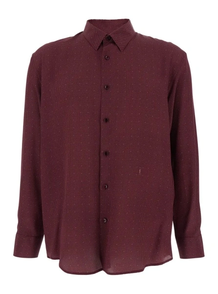Camasa Saint Laurent mov din matase