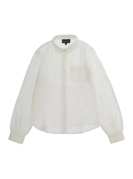 Camasa White shirt with collar and long sleeves in cotton for boy