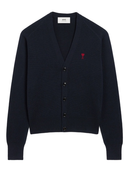 Cardigan AMI Paris ami de coeur albastru