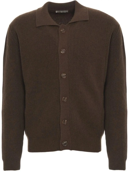 Cardigan Daniele Fiesoli maro din casmir