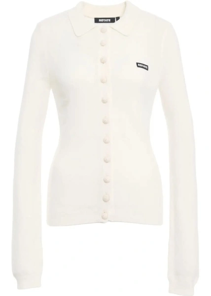 Cardigan ROTATE Birger Christensen alb