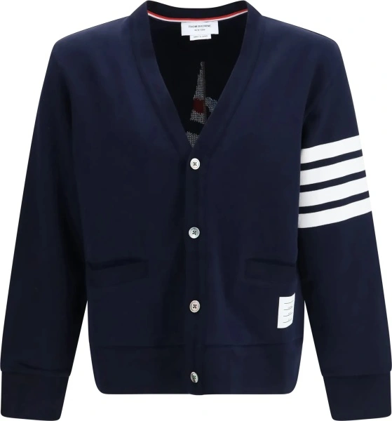 Cardigan Thom Browne albastru din bumbac