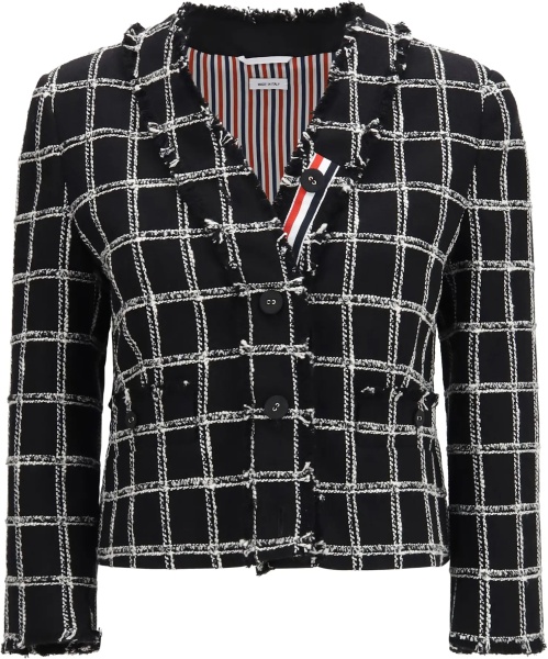 Cardigane Checked tweed Cardigan Jacket