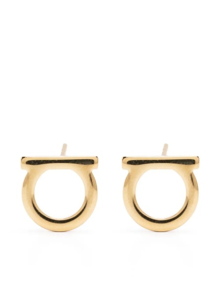 Cercei Gancini Earrings in Gold-Colored Brass for Women