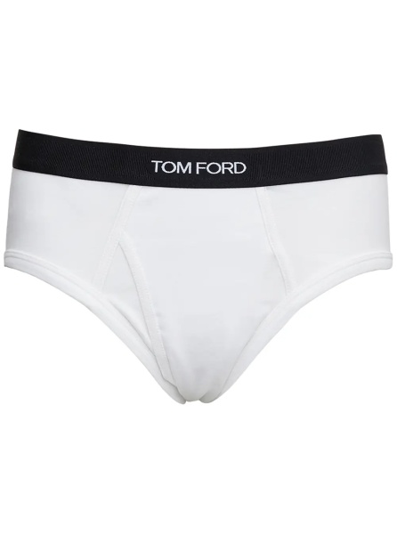 Chiloti White Briefs with Logo in Cotton Man