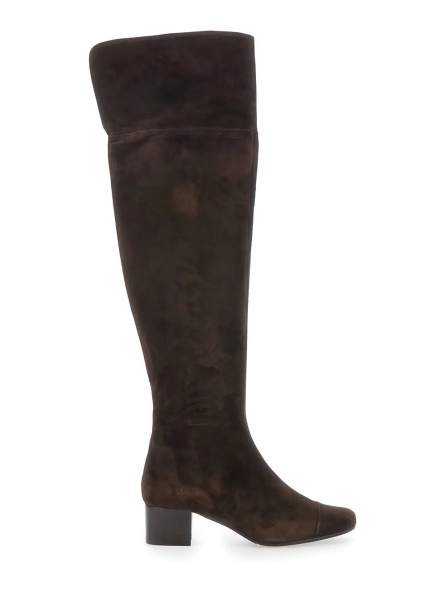 Cizme 'Brigitte' Brown Ankle Boots with Side Zip Closure in Suede Woman