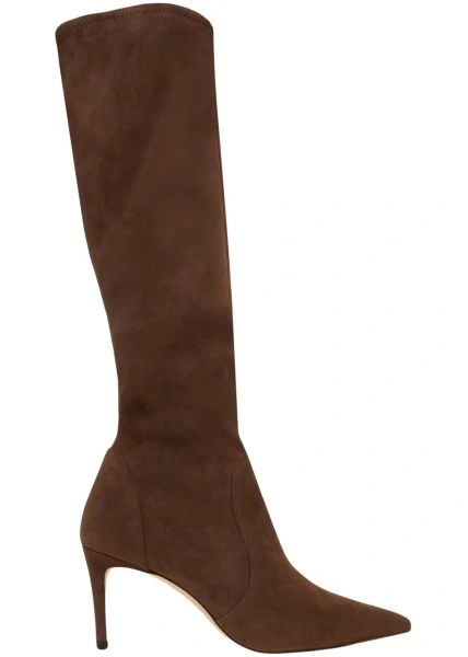 Cizme de iarna Stuart Weitzman maro din piele intoarsa