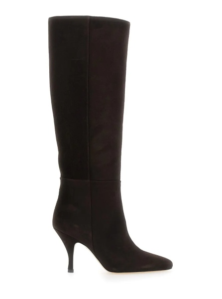 Cizme 'LUCINDA' Brown Boots with knee-high design in eco-suede women