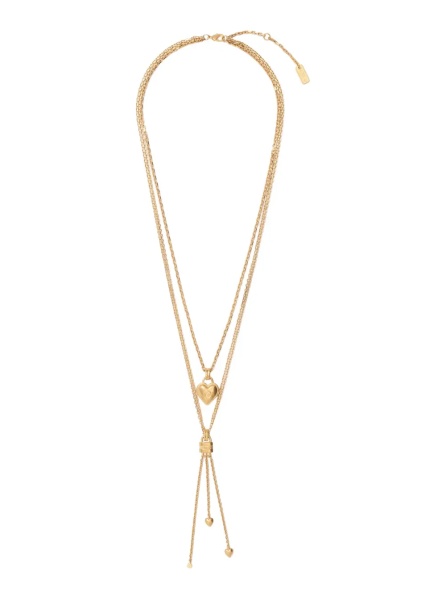 Coliere Gold Color Multi-Layer Necklace with Lobster Clasp on the Back in Brass for Women