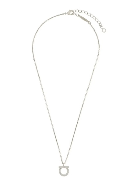 Coliere Silver-Colored Necklace with Gancini Pendant in Brass for Women