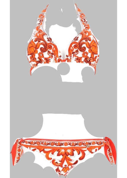 Costume Bikini Triangolo Stampa Maiolica