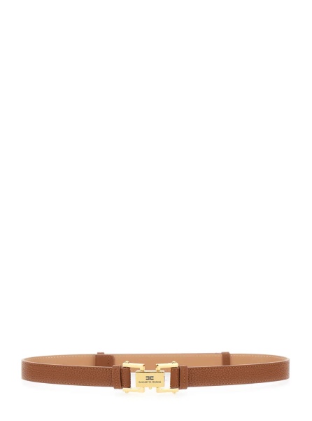 Curea brown Belt with logo buckle in eco leather for women