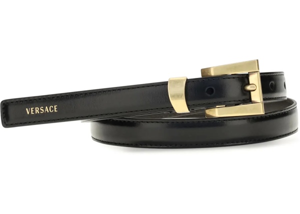 Curea Glossy leather logo print Belt