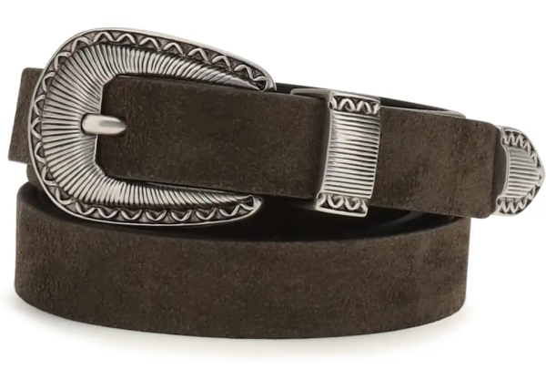 Curea Suede Belt with prong buckle