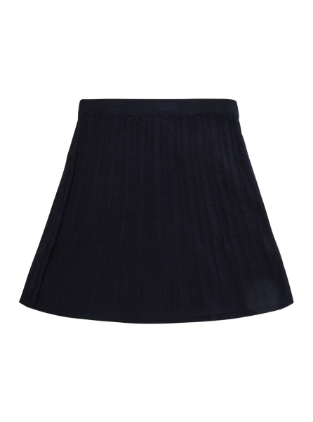 Fusta Blue Skirt with ribbed design in blend wool girl