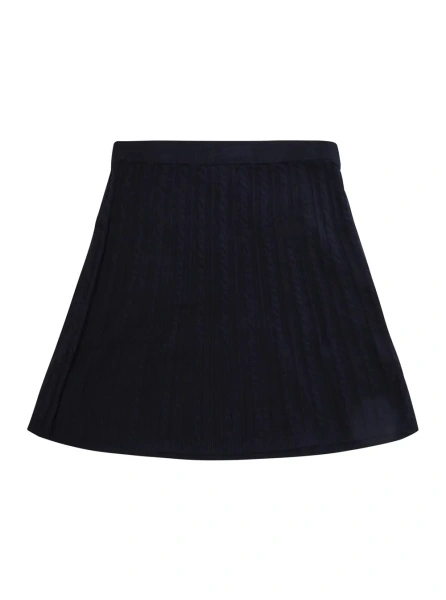 Fusta Blue Skirt with ribbed design in blend wool girl