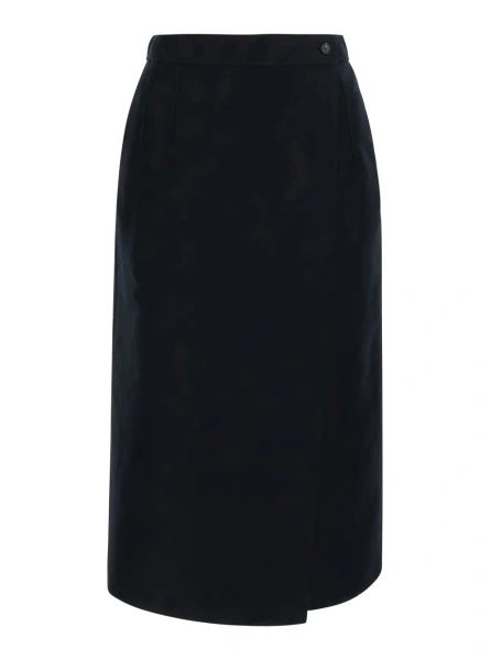 Fusta Bottega Veneta neagra din bumbac