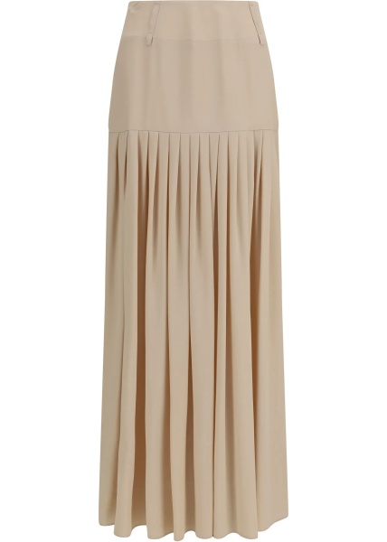 Fusta Calla long Skirt in viscose crêpe