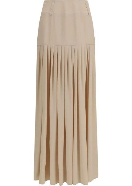 Fusta Calla long Skirt in viscose crêpe
