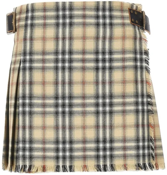 Fusta Check wool mini skirt