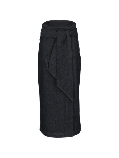 Fusta drepte Emporio Armani albastra
