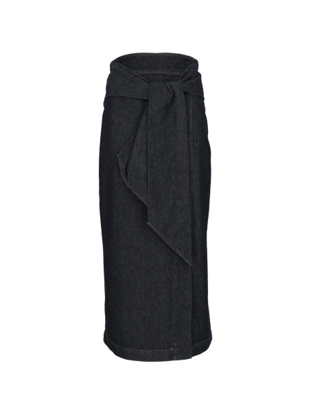 Fusta drepte Emporio Armani albastra
