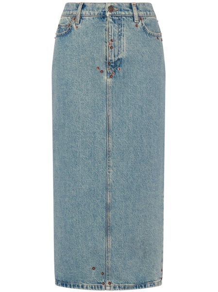 Fusta drepte Moschino albastra