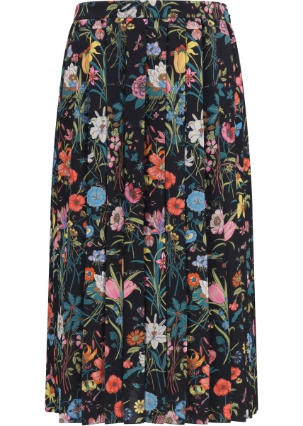 Fusta Flora printed silk midi Skirt