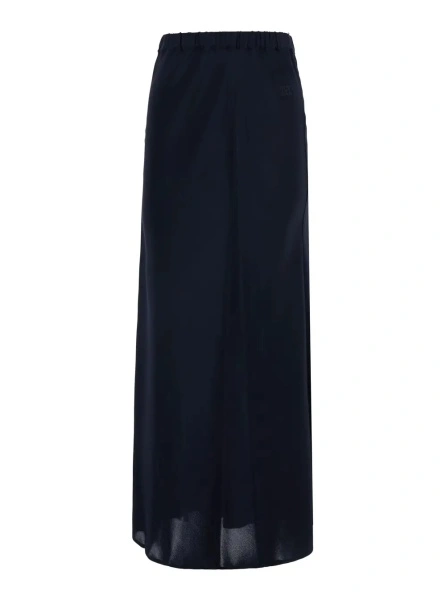 Fusta Max Mara albastra din matase