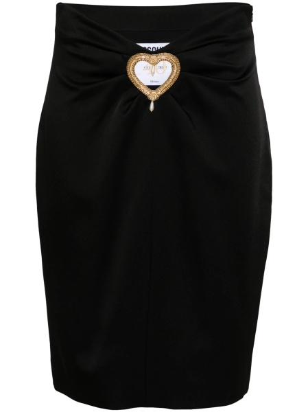 Fusta Moschino neagra din vascoza si acetat