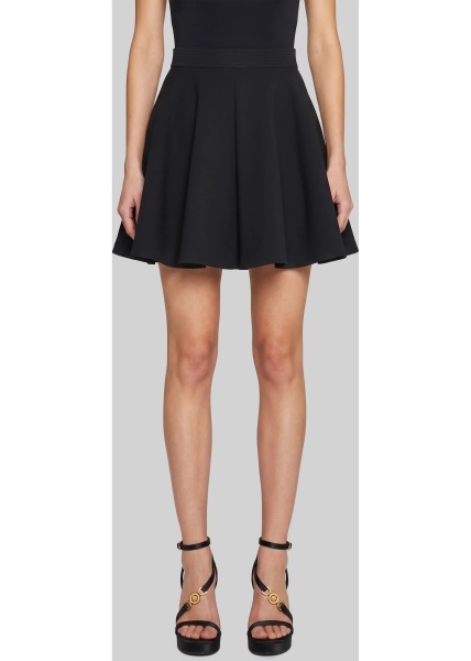 Fusta Natté Wool Miniskirt