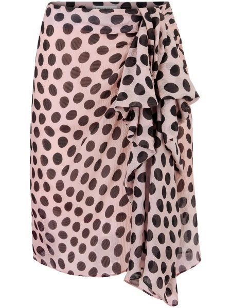 Fusta Nina Ricci roz din matase