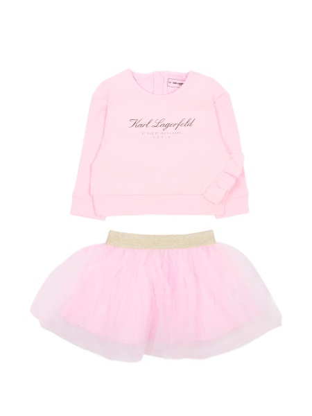 Fusta tutu Karl Lagerfeld roz din bumbac