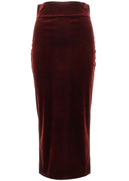 Fusta Velvet midi skirt