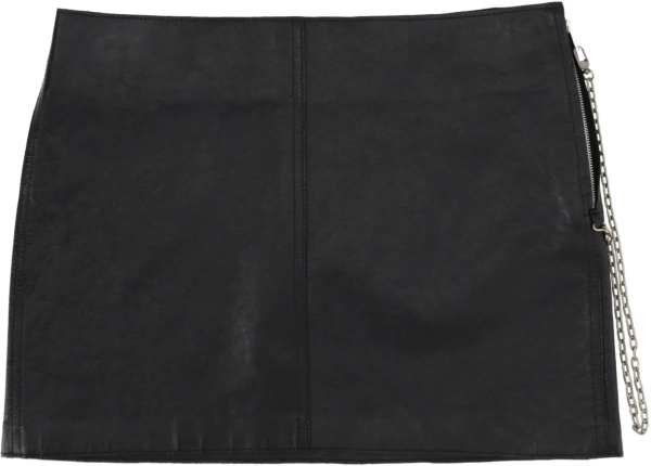 Fuste Leather Miniskirt