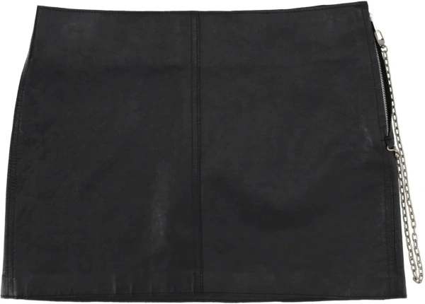 Fuste Leather Miniskirt