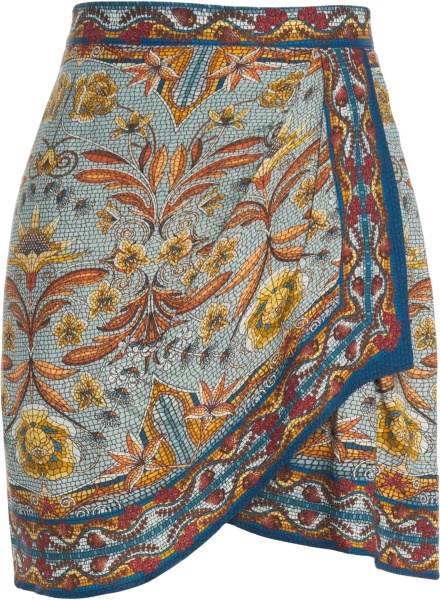 Fuste Mini skirt with floral pattern