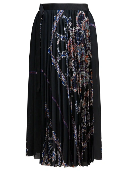 Fuste Pleated skirt with paisley print