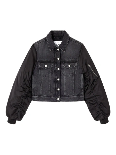 Geaca de blugi Ganni neagra