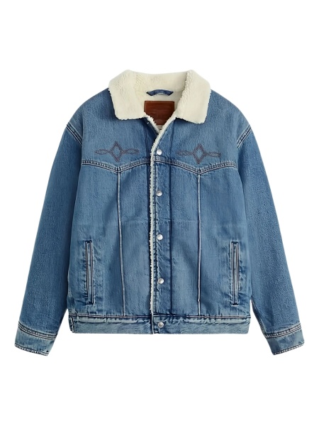 Geaca de blugi Levi's® albastra din bumbac
