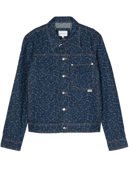 Geaca de blugi MAISON KITSUNÉ albastra