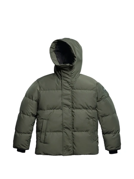 Geaca de iarna CANADA GOOSE verde din bumbac organic si poliester reciclat