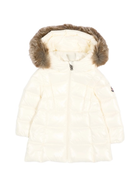 Geaca de iarna Moncler alba din poliamida