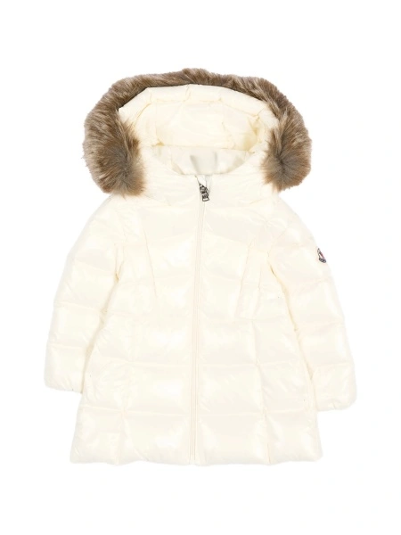 Geaca de iarna Moncler alba din poliamida