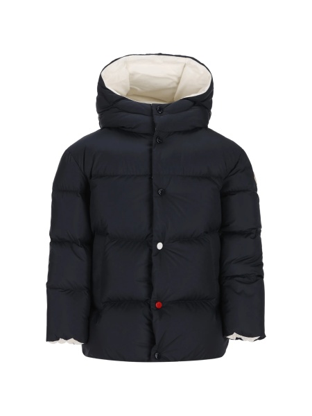 Geaca de iarna Moncler albastra din polyester