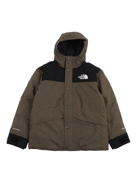 Geaca de iarna The North Face Kids verde din poliester reciclat
