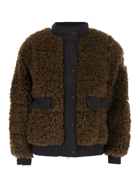 Geaca de Iarna 'VALERY' Brown Down jacket with all-over eco-fur in Tech Fabric women