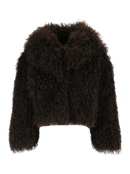 Geaca de Piele CROP FAUX FUR PEACOAT