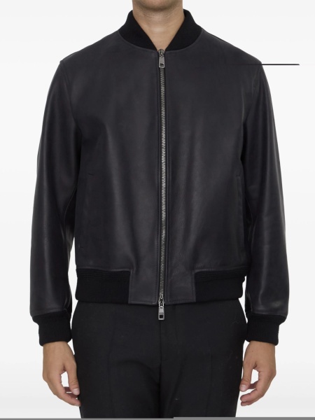 Geaca de piele Dolce & Gabbana neagra