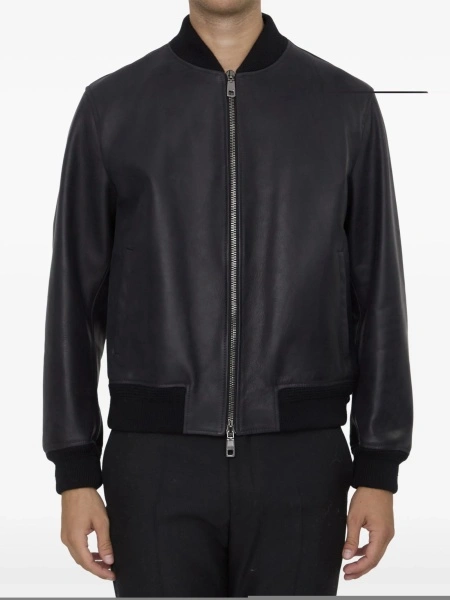 Geaca de piele Dolce & Gabbana neagra